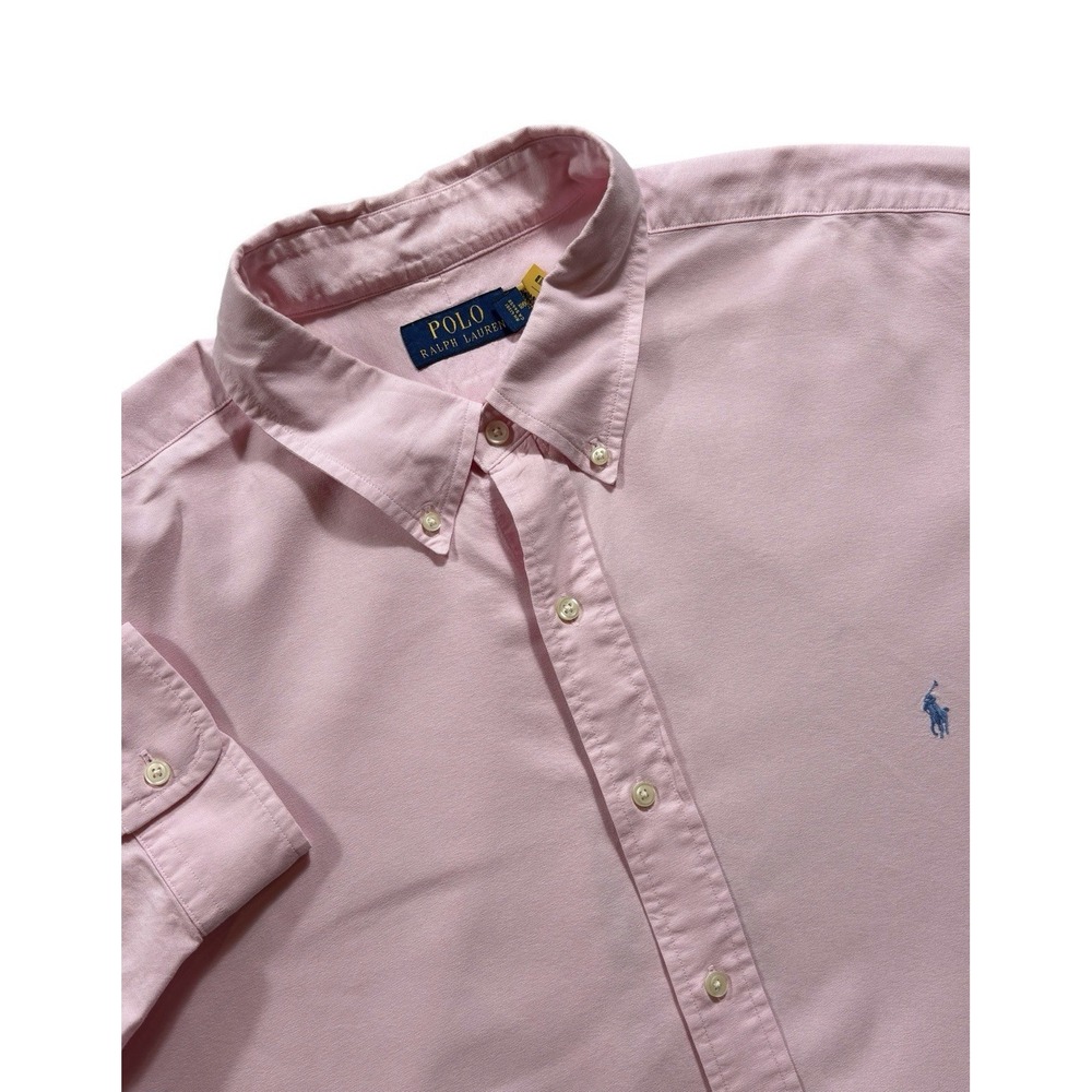 Polo Ralph Lauren Men's Dress Shirt 2XB Pink Oxford Preppy L/S Button Down 1695